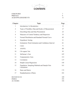 BASIC STATISTICS FOR MEDICAL AND HEALTH SCIENCES