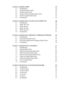 PENGANTAR PENGAJIAN HADIS