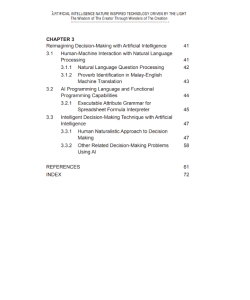ARTIFICIAL INTELLIGENCE NATURE INSPIRED TECHNOLOGY DRIVEN BY THE LIGHT: THE WISDOM OF THE CREATOR DRIVEN BY THE LIGHT