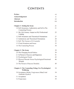 ACCEPTANCE, FORGIVENESS AND GRATITUDE: A COUNSELING TRILOGY FOR PERSONAL PSYCHOLOGICAL WELLBEING