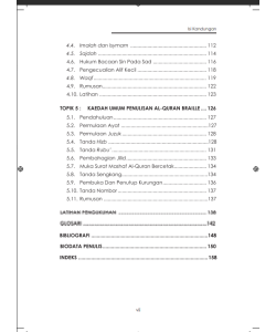 MODUL PENGAJARAN MASHAF AL-QURAN BRAILLE MALAYSIA