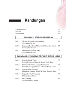 ISLAM DAN PENJAGAAN KESIHATAN SIRI 3 - PENJAGAAN PENYAKIT KRONIK