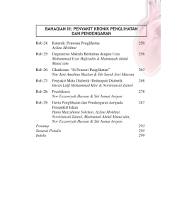 ISLAM DAN PENJAGAAN KESIHATAN SIRI 3 - PENJAGAAN PENYAKIT KRONIK