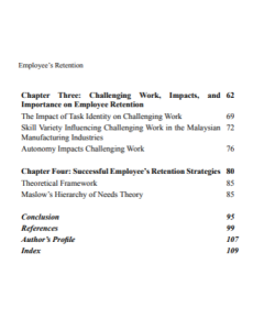 EMPLOYEE’S RETENTION STRATEGIES & PERSPECTIVES IN THE MALAYSIAN MANUFACTURING INDUSTRIES