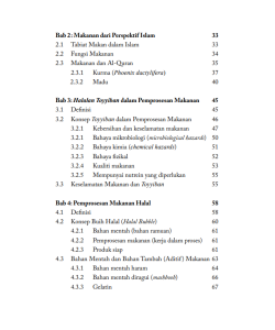 KELESTARIAN INDUSTRI MAKANAN HALAL: FALSAFAH DAN APLIKASI HALALAN TOYYIBAN 