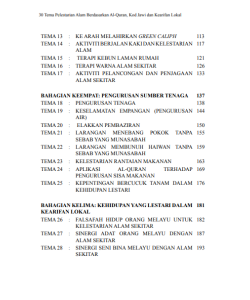 30 TEMA PELESTARIAN ALAM BERDASARKAN AL-QURAN, KOD JAWI DAN KEARIFAN LOKAL