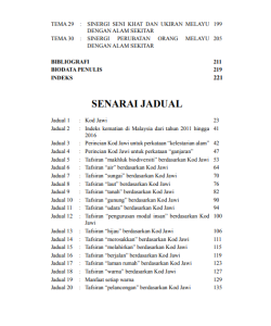 30 TEMA PELESTARIAN ALAM BERDASARKAN AL-QURAN, KOD JAWI DAN KEARIFAN LOKAL
