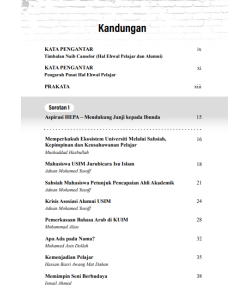 ASPIRASI DAN MEMOIR HAL EHWAL PELAJAR DAN ALUMNI: MERENTAS SEJARAH MENJANA IMPAK 