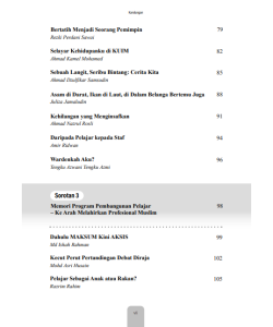 ASPIRASI DAN MEMOIR HAL EHWAL PELAJAR DAN ALUMNI: MERENTAS SEJARAH MENJANA IMPAK ASPIRASI DAN MEMOIR HAL EHWAL PELAJAR DAN ALUMNI: MERENTAS SEJARAH MENJANA IMPAK