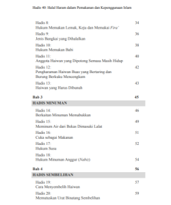 HADIS 40: HALAL HARAM DALAM PEMAKANAN DAN KEPENGGUNAAN ISLAM HADIS 40: HALAL HARAM DALAM PEMAKANAN DAN KEPENGGUNAAN ISLAM