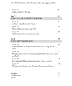 HADIS 40: HALAL HARAM DALAM PEMAKANAN DAN KEPENGGUNAAN ISLAM HADIS 40: HALAL HARAM DALAM PEMAKANAN DAN KEPENGGUNAAN ISLAM
