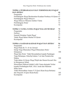 ILMU WAQAF DAN IBTIDA' PERBAHASAN DAN ANALISIS
