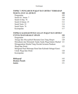 ILMU WAQAF DAN IBTIDA' PERBAHASAN DAN ANALISIS