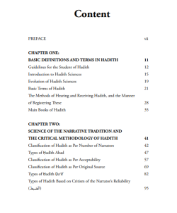 INTRODUCTION TO THE SCIENCES OF HADITH: A CLASSICAL PERSPECTIVES WITH RELEVANT EXAMPLES