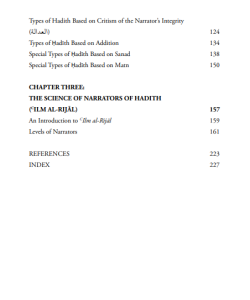 INTRODUCTION TO THE SCIENCES OF HADITH: A CLASSICAL PERSPECTIVES WITH RELEVANT EXAMPLES