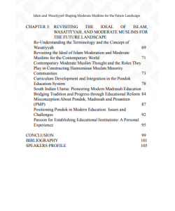 ISLAM AND WASATIYYAH SHAPING MODERATE MUSLIMS FOR THE FUTURE LANDSCAPE ISLAM AND WASATIYYAH SHAPING MODERATE MUSLIMS FOR THE FUTURE LANDSCAPE