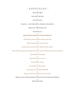 JEJAK RUMAH WARISAN NEGERI SEMBILAN