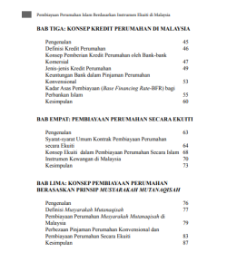 PEMBIAYAAN PERUMAHAN ISLAM BERASASKAN EKUITI DI MALAYSIA