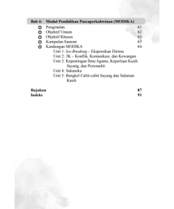 PENGENALAN PERKAHWINAN DAN MODUL PENDIDIKAN PASCAPERKAHWINAN (MODIKA) BAGI PASANGAN MUSLIM
