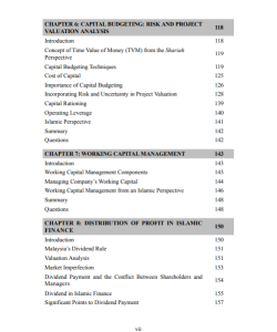 PRINCIPLES OF ISLAMIC CORPORATE FINANCE