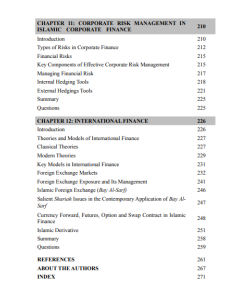 PRINCIPLES OF ISLAMIC CORPORATE FINANCE