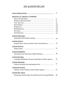 SYARAH HADIS 40 AL-NAWAWIYAH