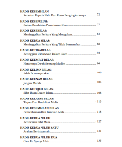 SYARAH HADIS 40 AL-NAWAWIYAH