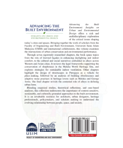 ADVANCING THE BUILT ENVIRONMENT: INSIGHTS ON URBAN AND ENVIRONMENTAL DESIGN