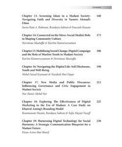 COMMUNICATION AND DIGITALISATION IN MADANI SOCIETY COMMUNICATION AND DIGITALISATION IN MADANI SOCIETY