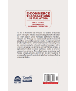 E-COMMERCE TRANSACTION IN MALAYSIA: LEGAL ISSUES, CHALLENGES & CONSUMER PROTECTION