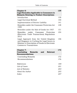 E-COMMERCE TRANSACTION IN MALAYSIA: LEGAL ISSUES, CHALLENGES & CONSUMER PROTECTION