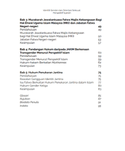 SIRI MYGIFT: IDENTITI GENDER & ORIENTASI SEKSUAL: PERSPEKTIF SYARIAH