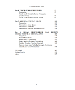 ORIENTALISME & DUNIA TIMUR