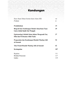 RISALAH MANHAJ AHLI AL-SUNNAH OLEH TUAN GURU ABDUL QADIR BIN WANGAH (1921-1991): ANALISIS DALAM WACANA AKIDAH SEMASA